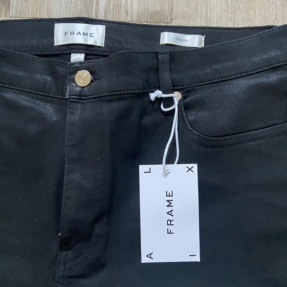 FRAME Skinny Jean - The Alix - Black Coated - Picture 3 of 7